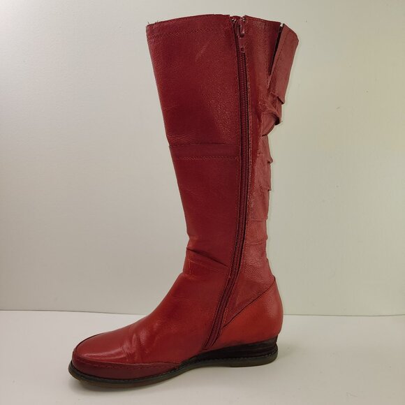 Miz Mooz Red Pearson Red High Button Boots (7.5 US - Picture 6 of 10